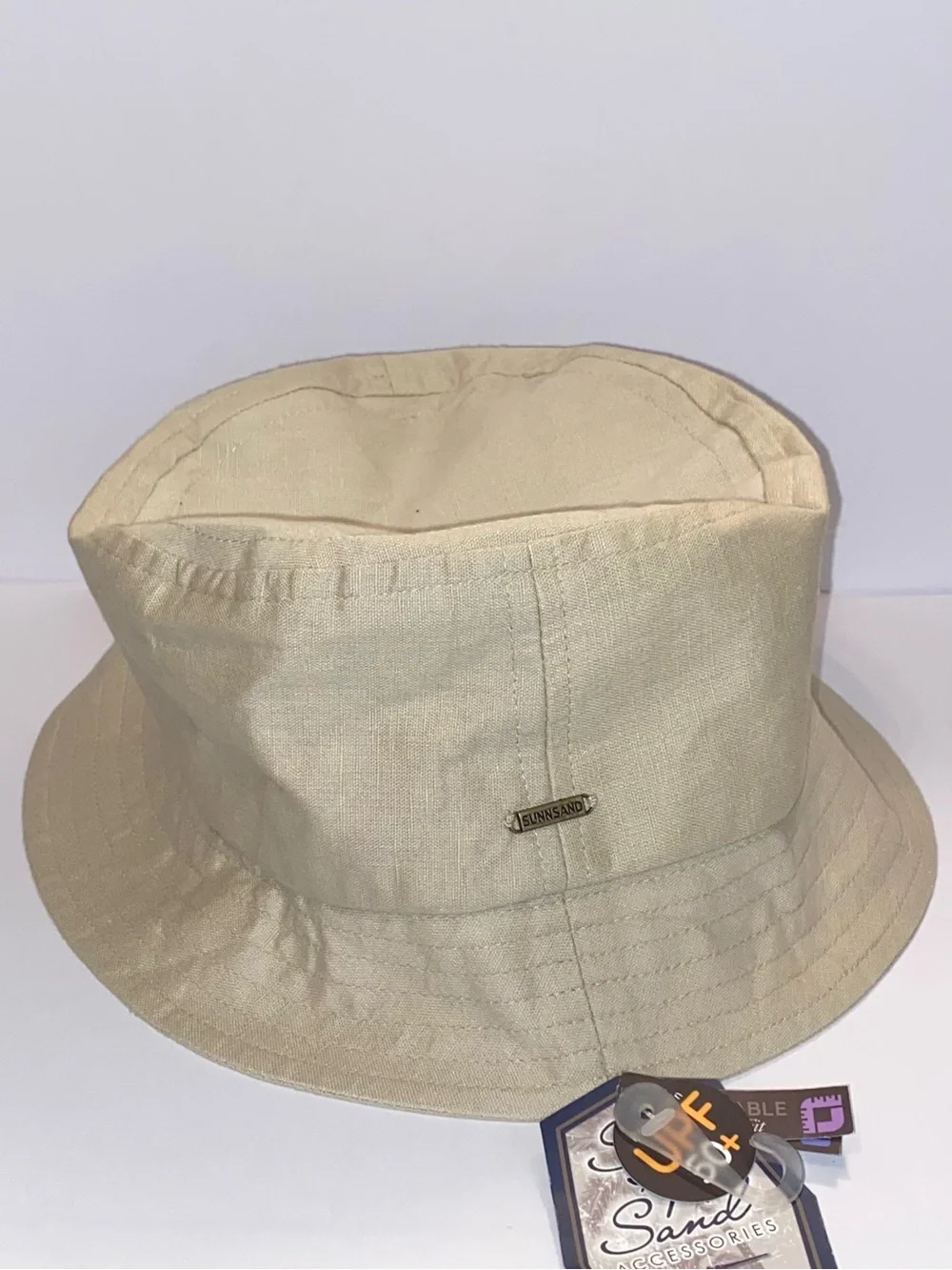 Sun ‘N’ Sand Kids Beige Bucket Hat with UPF 50+ Sun Protection